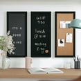 thumbnail image 6 of Martha Stewart Everette 18" x 24" Cork Board, Chalk Board, Letter Board Set with Included Push Pins, Magnets, Liquid Chalk, Letters, Black Woodgrain Frame, 6 of 13
