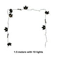 thumbnail image 3 of ZToonmas 59In 10Led Halloween Decorations Indoor, Halloween Wreaths, Halloween Black Maple Leaf String Lights, Fireplace Decorative Light, Ideal for Porch, Yard, Bar, Party, 3 of 6