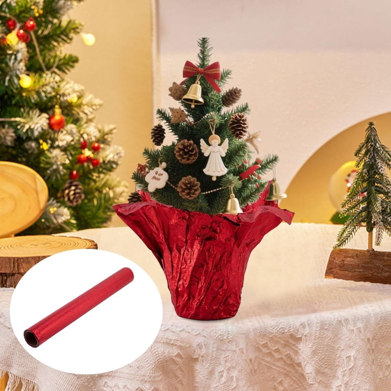 Floral Foil Plant Pot Covers Matte Texture Tin Flexible 10 Yard Christmas  Wrapping for Home Arrangements - Walmart.com