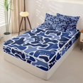 thumbnail image 2 of Homewish Camouflage Game Pad Zipper Queen Comforter Set with Fitted Sheet and 2 Pillowcases,Modern Esports Gamepad Zipper Bedding Set,Navy Blue,Gamepad Reversible,4pcs, 2 of 8