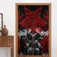thumbnail image 4 of Cortina de puerta semiopaca con patrón de patchwork de dos piezas Dark Funeral, cortinas opacas decorativas para dormitorio, sala de estar, decoración de habitación de niños, 34 x 56 pulgadas, tamaño, 4 of 7