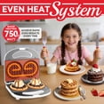thumbnail image 2 of Waffle Maker SugarWhisk Doble Mini de 4" Antiadherente, 2 of 7