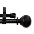 thumbnail image 2 of Central Design 4787-992 0.8125 in. Lucid Double Curtain Rod with 120 to 170 in. Extension, Black, 2 of 2