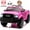 Pink, variant on 12V Ride on Cars with Remote Control, Licensed Dodge RAM 2500 Kids Ride on Toys with Bluetooth, Music, MP3/USB Port, LED Light, 4 Wheeler Kids Electric Cars for Boys Girls Gifts, Pink