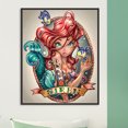 thumbnail image 4 of Pintura de diamante 5D DIY Wdftyju taladro redondo completo sirena decoración del hogar 40x50cm, 4 of 9