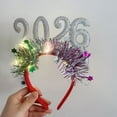 thumbnail image 3 of bestolf 2026 New Year Hairband Glitter-Coated Headband Sparkling Numbers Design Hair Hoop Festive Hair Accessory, 3 of 9