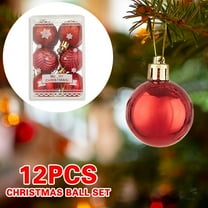Holloyiver 12Pcs Christmas Balls Ornaments for Xmas Christmas Tree - 1.57'' Mini Shatterproof Christmas Tree Decorations Hanging Ball for Holiday Wedding Party Decoration