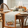 thumbnail image 3 of Thanksgiving Pumpkin Table Runner, Autumn Thanksgiving Kitchen Dining Table Decoration for Home Party Decor 14x72 Inches, 3 of 9