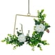 thumbnail image 2 of Yuarrent Decoración de flores artificiales de larga duración: decoración elegante y fácil de limpiar para bodas en interiores o exteriores. Decoración del hogar Rosa blanca cuadrado, 2 of 6