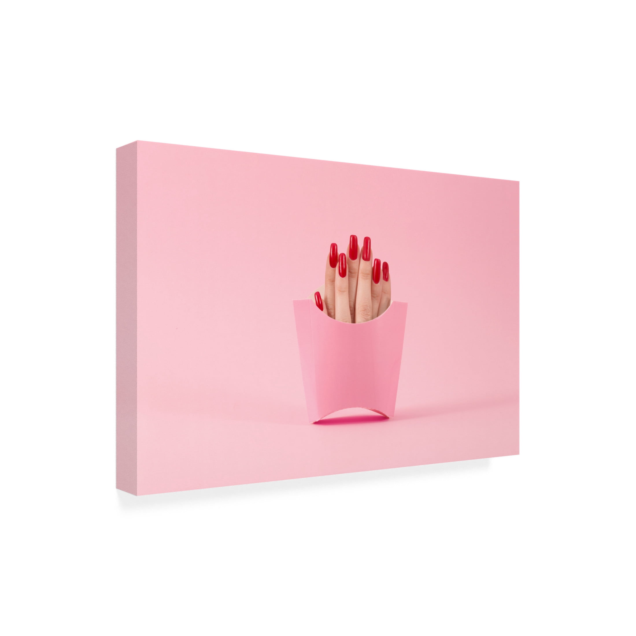 Canvas Wall Art - Julia Ramiro 'Finger Fries' Wall Art for Living Room, Bedroom, or Office Décor by Trademark Fine Art - 19 x 12 Inches
