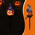 thumbnail image 4 of Fmbmuo Solar-Powered Pumpkin & Ghost Stake Lights - Weatherproof Resin Outdoor Decor for Autumn Displays, 4 of 5