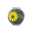 thumbnail image 1 of Fleurs Jaunes Chrysanthème Vert Main Miroir Compact Rond Portable Poche Verre, 1 of 3