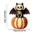 thumbnail image 3 of Halloween Ghost Decor, Wooden Table Centerpieces Halloween Decorations Indoor Cute Trick Or Treat Candy Sign Blocks for Home Shelf Party C, 3 of 6