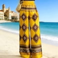 thumbnail image 5 of Stamzod Women's 2026 Summer Wide Leg Palazzo Pants High Waisted Flowy Spring Casual Lounge Boho Beach Trousers Yellow B S, 5 of 5