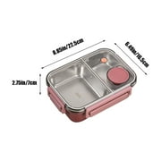 Stainless Steel Bento Box, Large Compartment Metal Lunch Containers for Adults, Bento Box Lunch Boxes for Men, Microwaveable Lunch Boxes Container, Sealed Lunch Box