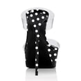 thumbnail image 3 of YDN Women Platform Stiletto Thin High Heel Mules Double Clear PVC Straps Slip On Pumps Sexy Slippers Dressy Party Prom Slides Sandals Shoes Size 14 Black Polka Dots, 3 of 4