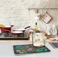 thumbnail image 5 of FREEAMG Day Of The Dead Sugar Skull Cat Flowers Absorbent Dish Drying Mat Microfiber Kitchen Countertop Table Protector Multi-Purpose Counter Rack Sink Drainer Pad 18” x 16”, 5 of 6