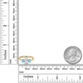 thumbnail image 6 of Gem Stone King 2.21 Ct Oval White Topaz Swiss Blue Topaz 18K Yellow Gold Plated Silver Ring, 6 of 6