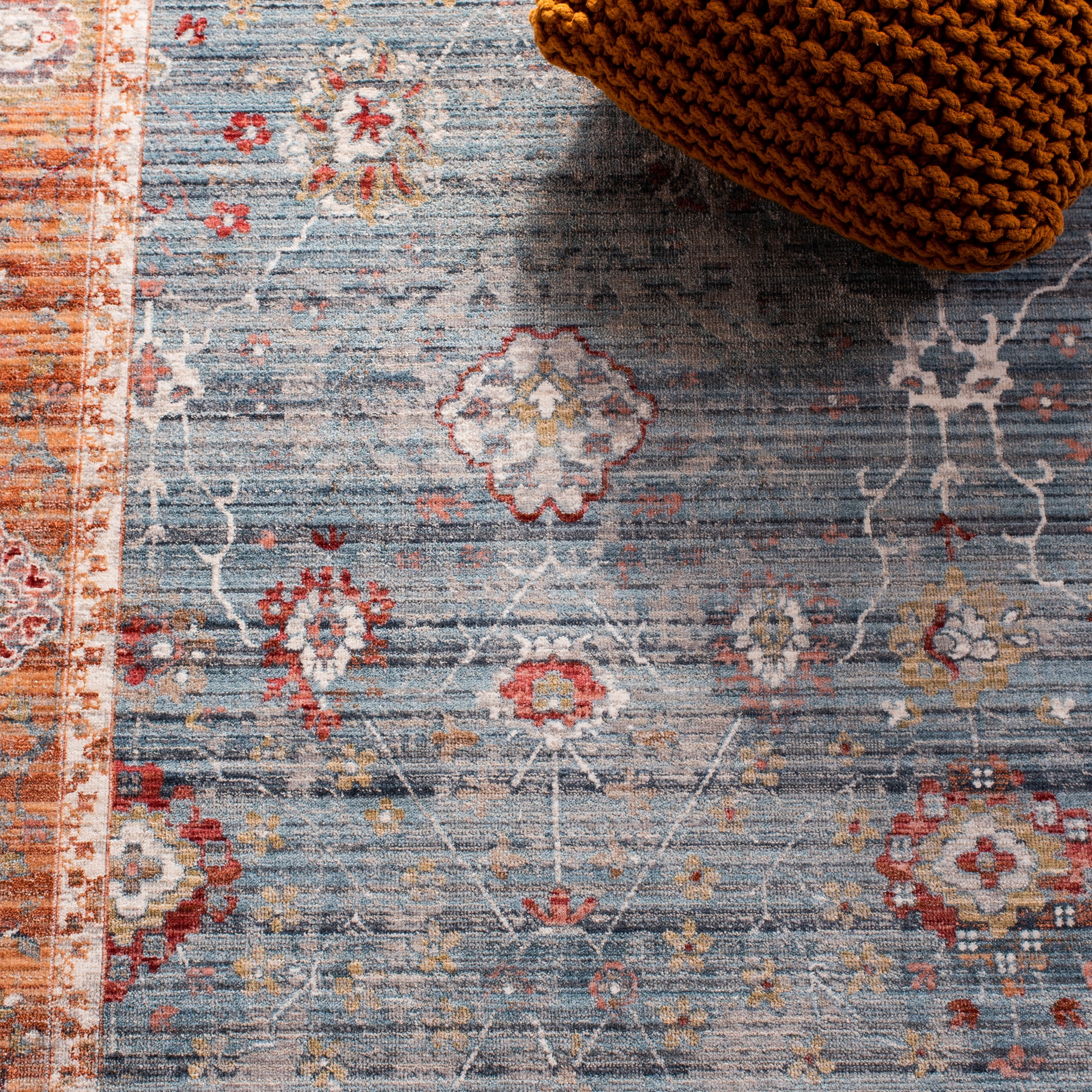 Safavieh Kenitra Xzavier Geometric Polyester Area Rug, Blue/Red, 8' x 10'