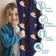 thumbnail image 3 of Blackout Kids Curtains,Hedgehog Pattern Childrens Insulated Curtains Set Of 2,Bedroom Essentials,Toddler Room Decor 42"x84"(106x213cm), 3 of 4