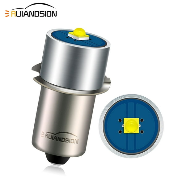 Ruiandsion P13.5S LED Bulb White Wide Voltage 3-18V Non-Polarity for Camping Flashlight Bicycle Light Outdoor Emergency Low Voltage Lighting,Pack of 1