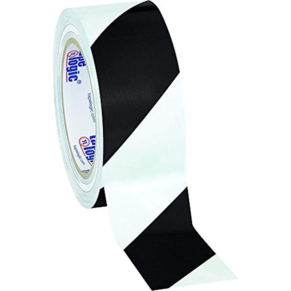 Tape Logic Black/White Striped Vinyl Safety Tape 2" X 36 Yard Roll (24 Roll/Case)