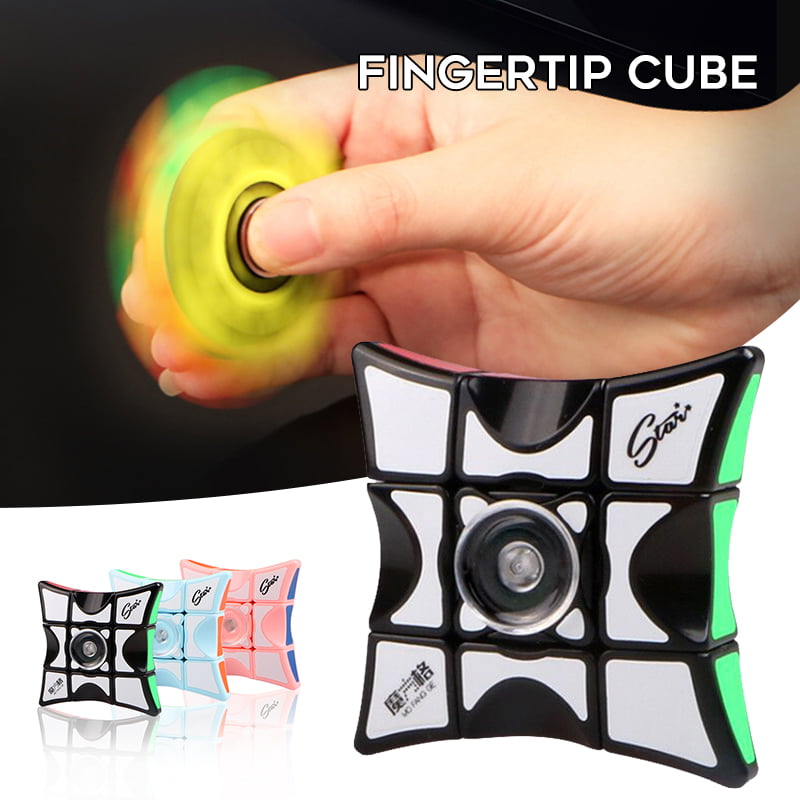 Magic Fidget Puzzle Cube Hand Spinner Anti-anxiety Adult Stress Relief Toy Black 