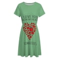 thumbnail image 4 of I LOVE YOU FROM MY HEAD TOMATOES Women's Dress Short Sleeve Summer Sundress Summer Women Clothes, 4 of 7