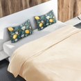 thumbnail image 5 of Yayeee Pillowcase Standard Size Set of 2 Satin Wrinkle Resistant Pillow Case, Blue Floral Lemons, 5 of 7