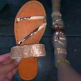 thumbnail image 4 of Samickarr Summer Sandals For Women Slippers Indoor And Outdoor Wide Women's Summer Rhinestone Slip-On Beach Open Toe Breathable Sandals Shoes, 4 of 9
