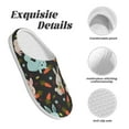 thumbnail image 5 of Daiia Rabbit Is Eating Carrots Print Women’s Fuzzy Slippers Memory Foam Lightweight House Shoes Cozy Loafer Flannel House Shoes-35/36, 5 of 7