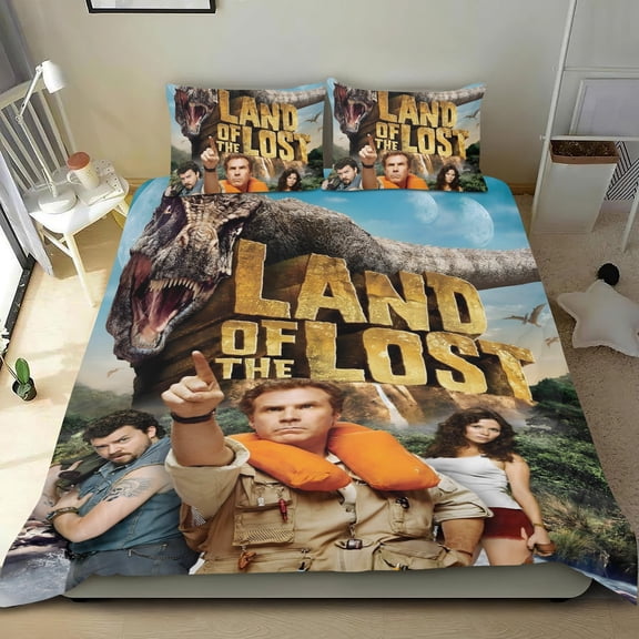 Land of the Lost-themed Bed Sheet Set Three Piece Set Comfortable And Skin Friendly Unique Design Home Decor Gifts For Family Friends fans36x75Inches（90cm*190cm）