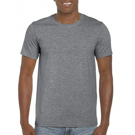 Gildan - Gildan G64000-Graphite Heather-L Softstyle Adult Tee, Graphite ...