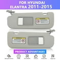 thumbnail image 2 of Sennachine Gray Sun Visor For Hyundai Elantra 1.8L 2.0L 2011-2015 Driver & Passenger Side, 2 of 10