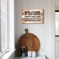 thumbnail image 2 of Funny Signs for Home Decor Humor Welcome Sign Pictures Canvas Wall Art for Living Room Kitchen Wall Decor Funny Saying Quotes Poster Painting Party Artwork Dining Room Home Decorations 12x16", 2 of 6