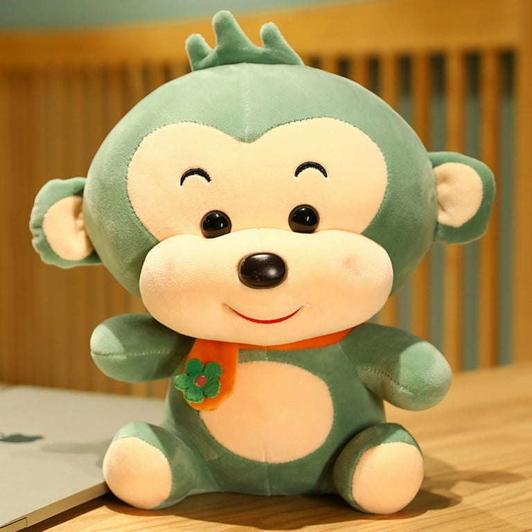 Monkey Joes Aqua Monkey Plush 20” Long Talking Monkey makes Screech Noise