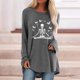 thumbnail image 2 of Camisas Para Mujer Camisetas de Gran Tamaño Manga Larga Cosplay Estampado Casual Cuello Redondo Camiseta Suelta Tops Blusa Camisas Odeerbi ODB134657, 2 of 4
