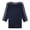 Blue - blue, variant on Charter Club Woman’s Cotton Athletic-Trim Top (Intrepid Blue, 0X)
