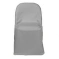 thumbnail image 2 of Your Chair Covers - Polyester Folding Chair Cover Gray for Wedding, Party, Birthday, Patio, etc., 2 of 3