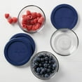 thumbnail image 3 of Anchor Hocking 2pk 7cup Round Glass Food Storage Set with Navy lids, 3 of 3