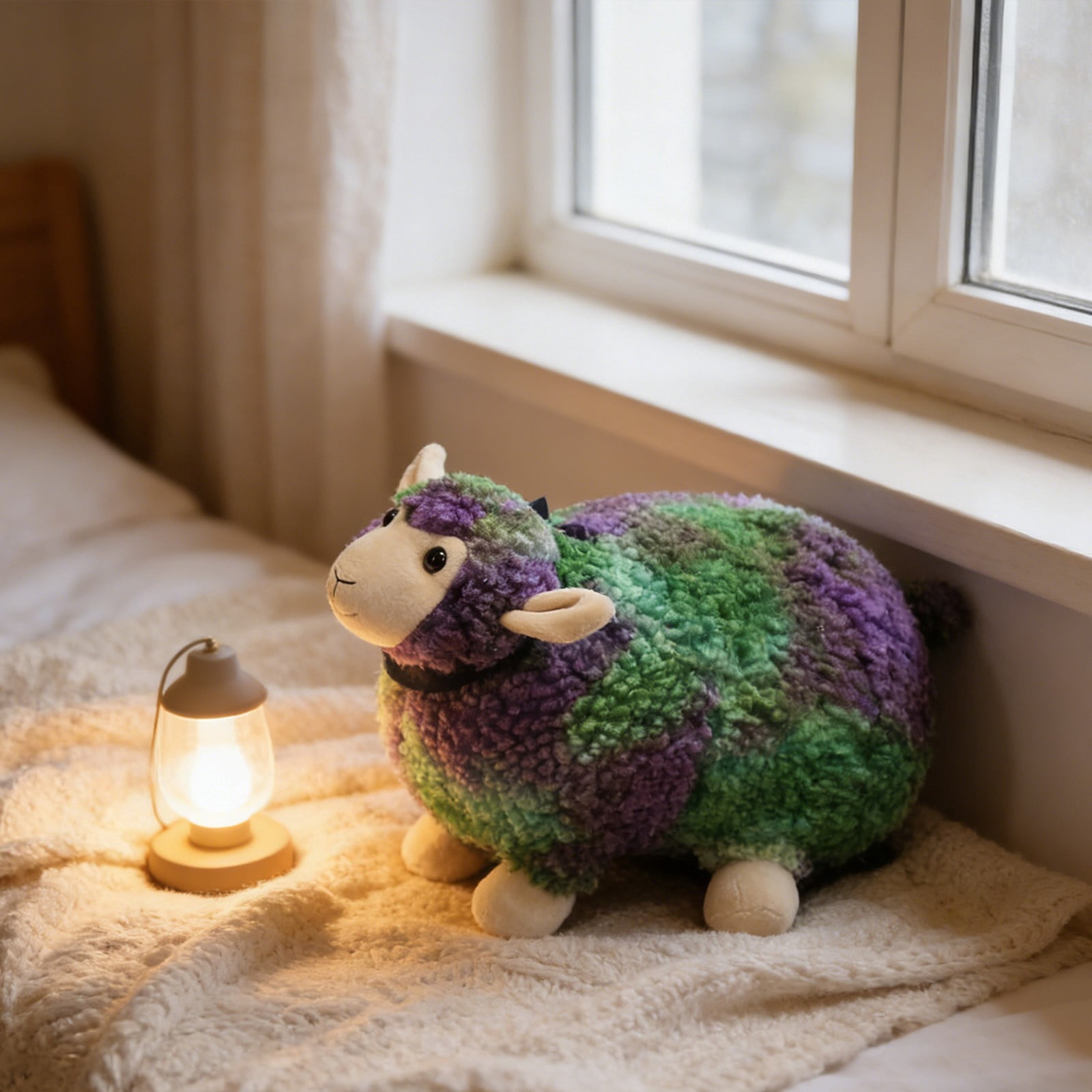 RUIG Lamb Plush Toy, Realistic Sheep Stuffed Animal Toy Characters Stuffed Filled in Limbs 3.9 Inch Soft Huggable for Kids with Stuffed Animals Easter Baptism Gift for Girls Boys