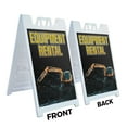 thumbnail image 3 of Equipment Rental 24" x 36" Double Sided A-Frame Sidewalk Sign Includes 2 Installed Decals Foldable Portable White Signicade Sandwich Board Construction Tools Professional Services, 3 of 6