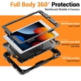 thumbnail image 5 of for iPad 9th/8th/7th Generation 10.2 inch Case, 360 Rotating Shockproof Cover with Stand, Handle, Shoulder Strap, Black, 5 of 7