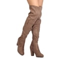 thumbnail image 2 of New Women Breckelles Gina37 Faux Suede Over The Knee Chunky Heel Boot, 2 of 3