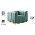 thumbnail image 6 of Meridian Furniture Marlon Mint Velvet Chair, 6 of 7