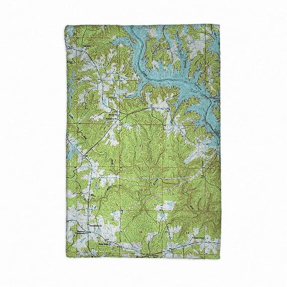 Betsy Drake KT612 Lewis Smith Lake, AL Nautical Map Kitchen Towel