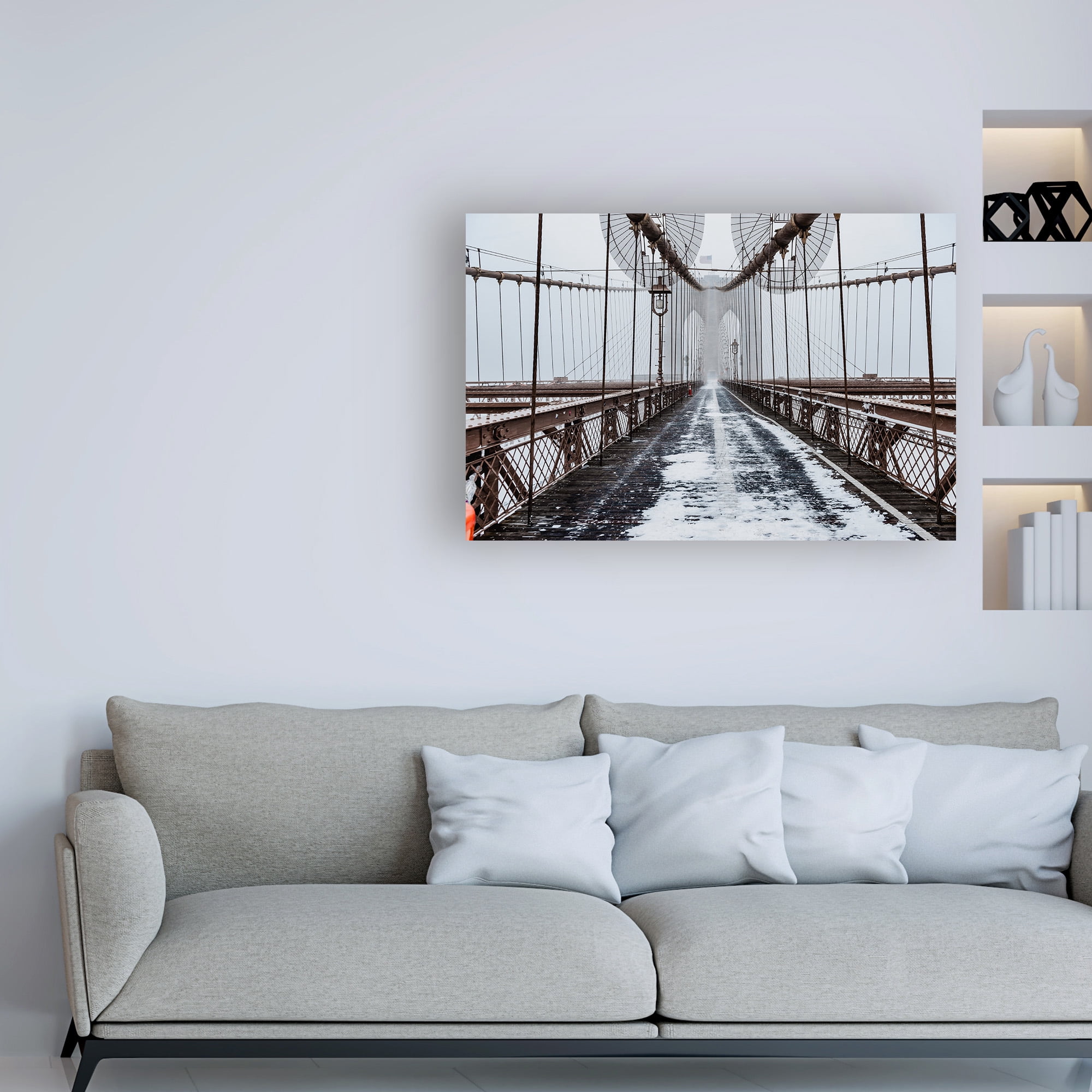 Trademark Fine Art 'The Brooklyn Bridge' Canvas Art by Bruce Gett