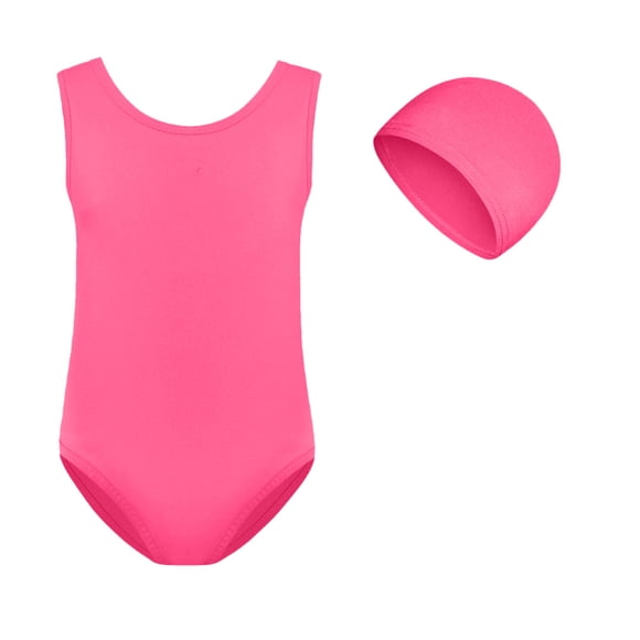 Zshosam Maillots de Bain pour Adolescentes Maillot de Bain pour Filles, Bretelles Ajustables une-Pièce Découpé Maillot de Bain pour Filles Taille 13T 14T, (Rose Vif 13-14 Ans)