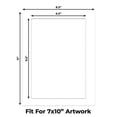 thumbnail image 2 of Textured White Picture Frame Mat for 8.5x11 Frames - Fits 7x10 Photos - 1 Mat, 2 of 7