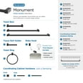 thumbnail image 5 of Amerock Monument Matte Black 8 inch (203mm) Towel Bar, 5 of 6